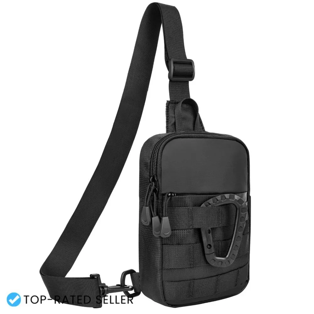 Tactical Mini Crossbody Sling Bag Waterproof Utility EDC Chest Bag for Travel
